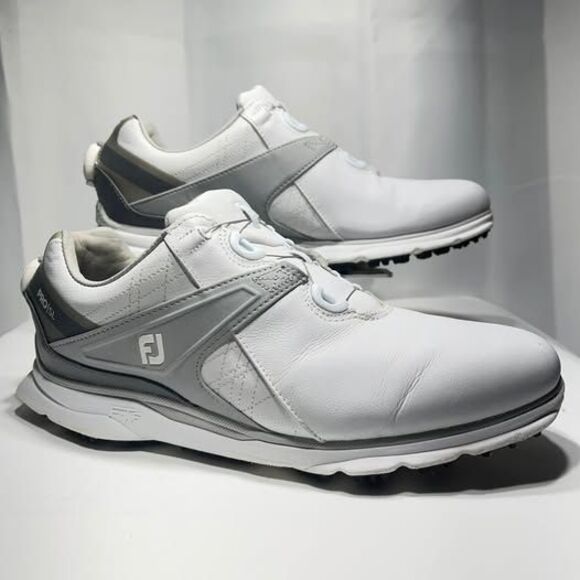 FootJoy Pro SL BOA Laceless Golf Shoes White Grey Size 9 main image 5